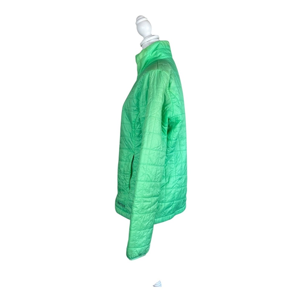 Marmot Puffer Jacket Medium Quilted Lightweight Bright Lime Green Outdoor - Picture 6 of 16